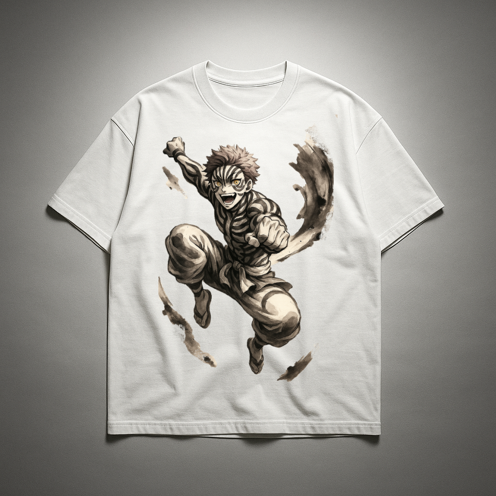 Akaza Vintage V2 Oversized T-shirt | Demon Slayer