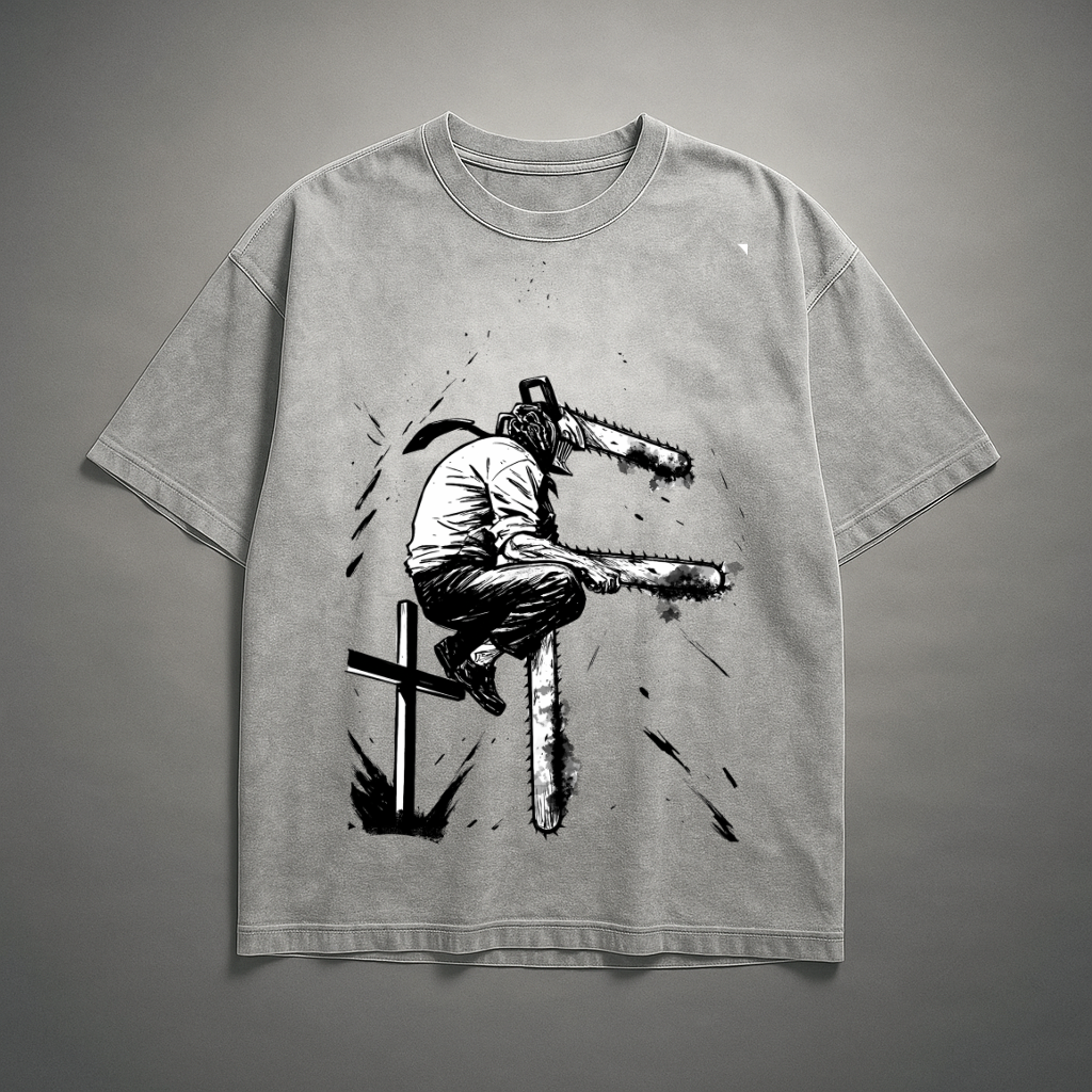 Denji V4 Washed Tee | Chainsaw Man