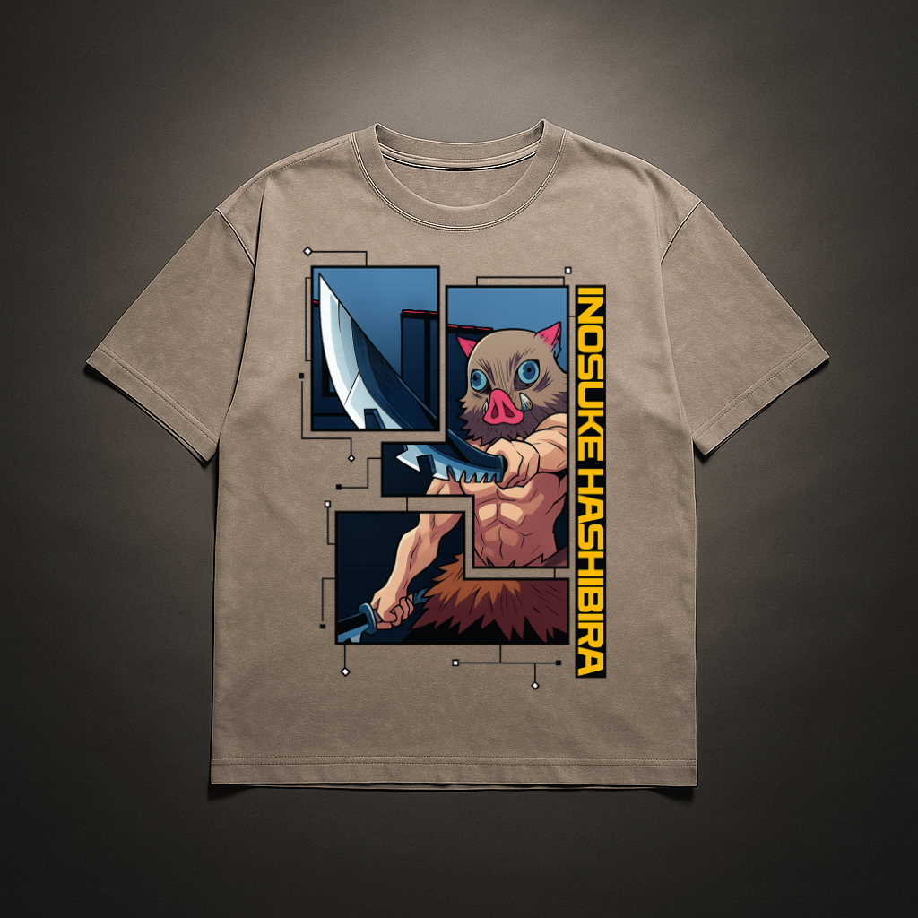 Inosuke Digital Frame Washed Tee | Demon Slayer