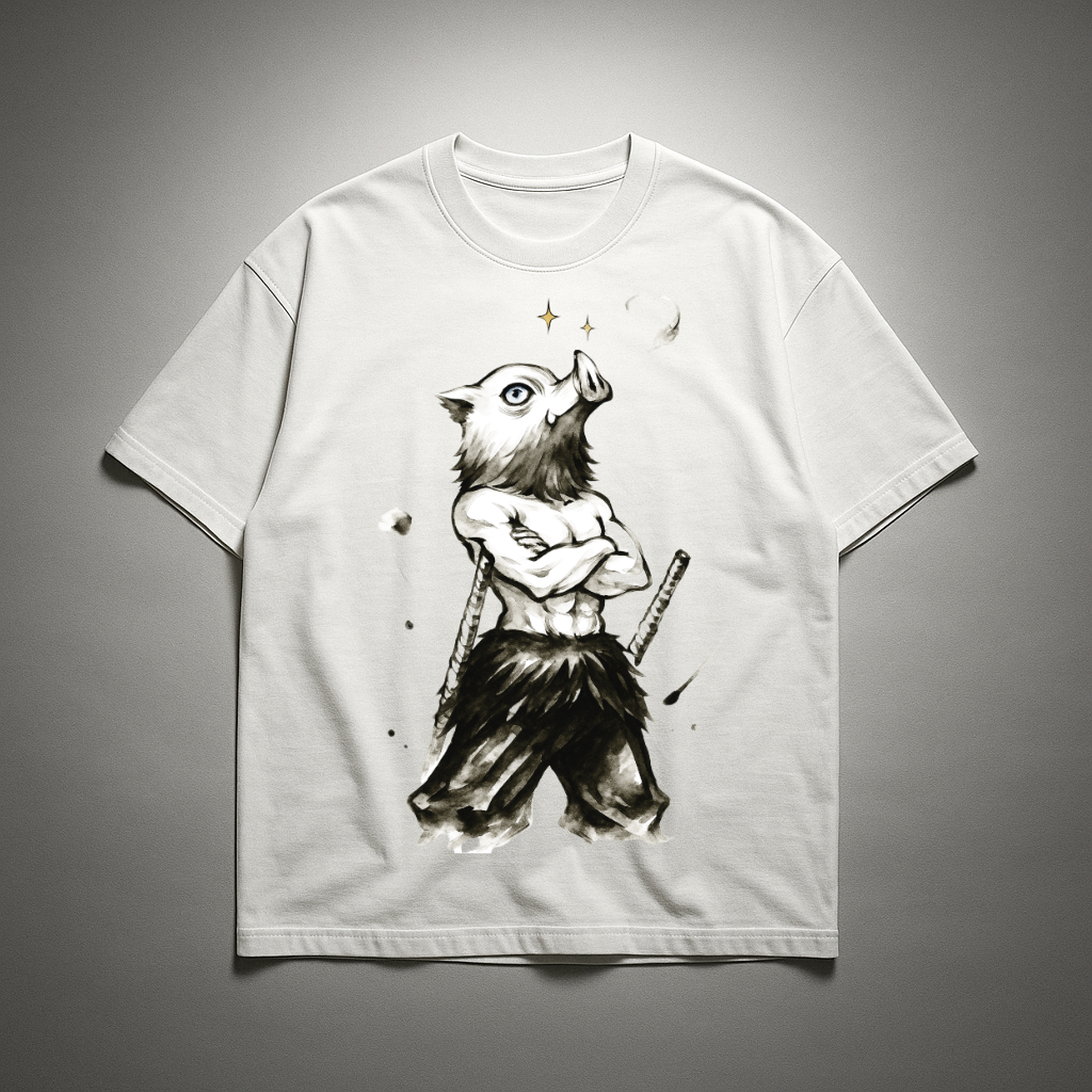 Inosuke Vintage V1 Oversized T-shirt | Demon Slayer