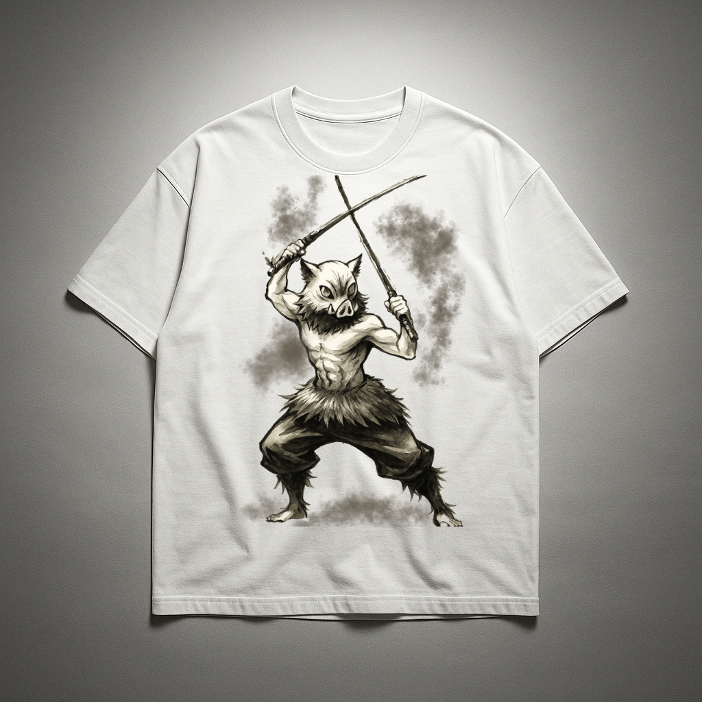 Inosuke Vintage V3 Oversized T-shirt | Demon Slayer