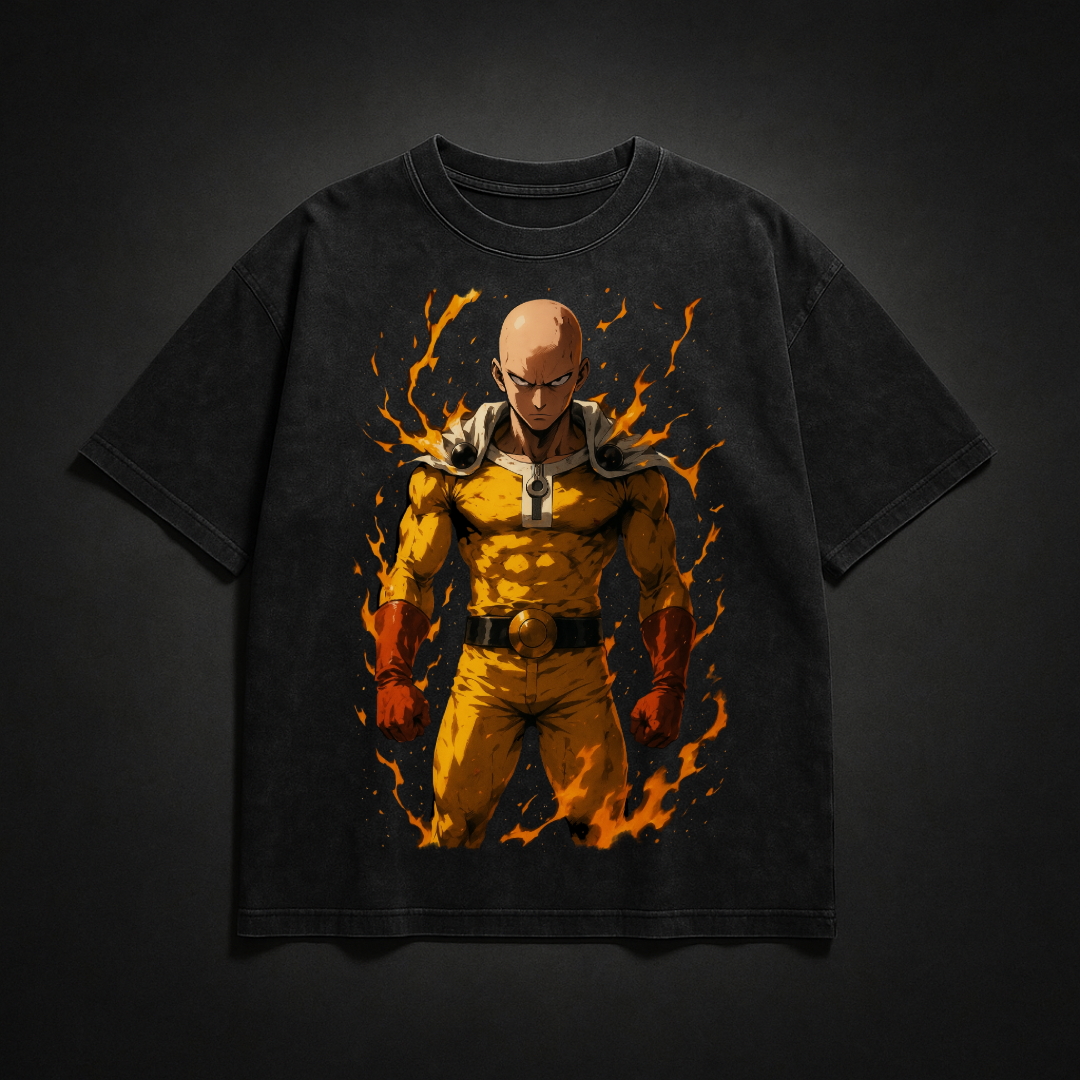 Saitama V1 Washed Tee | One Punch Man