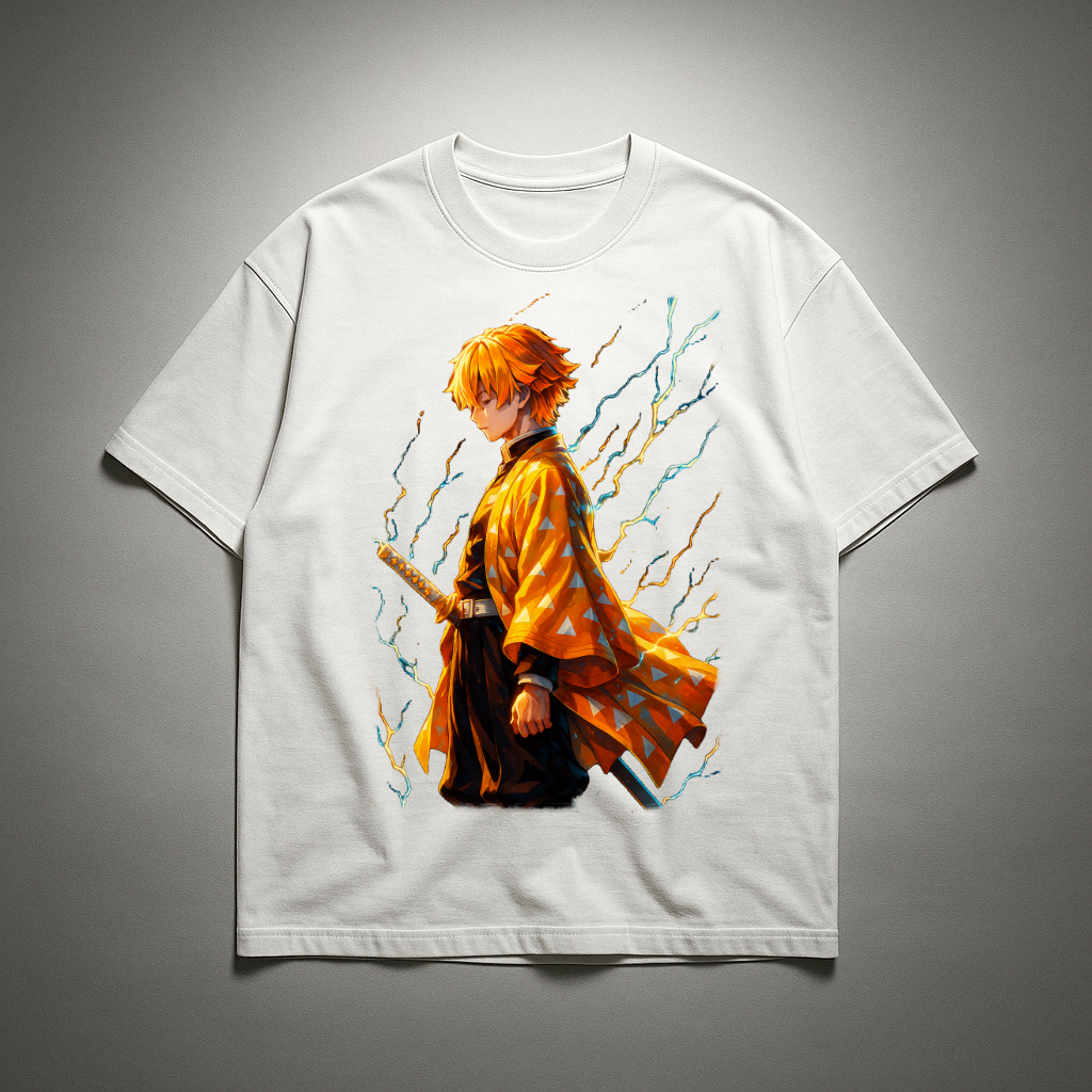 Zenitsu Thunder Breathing V2 Oversized T-shirt | Demon Slayer