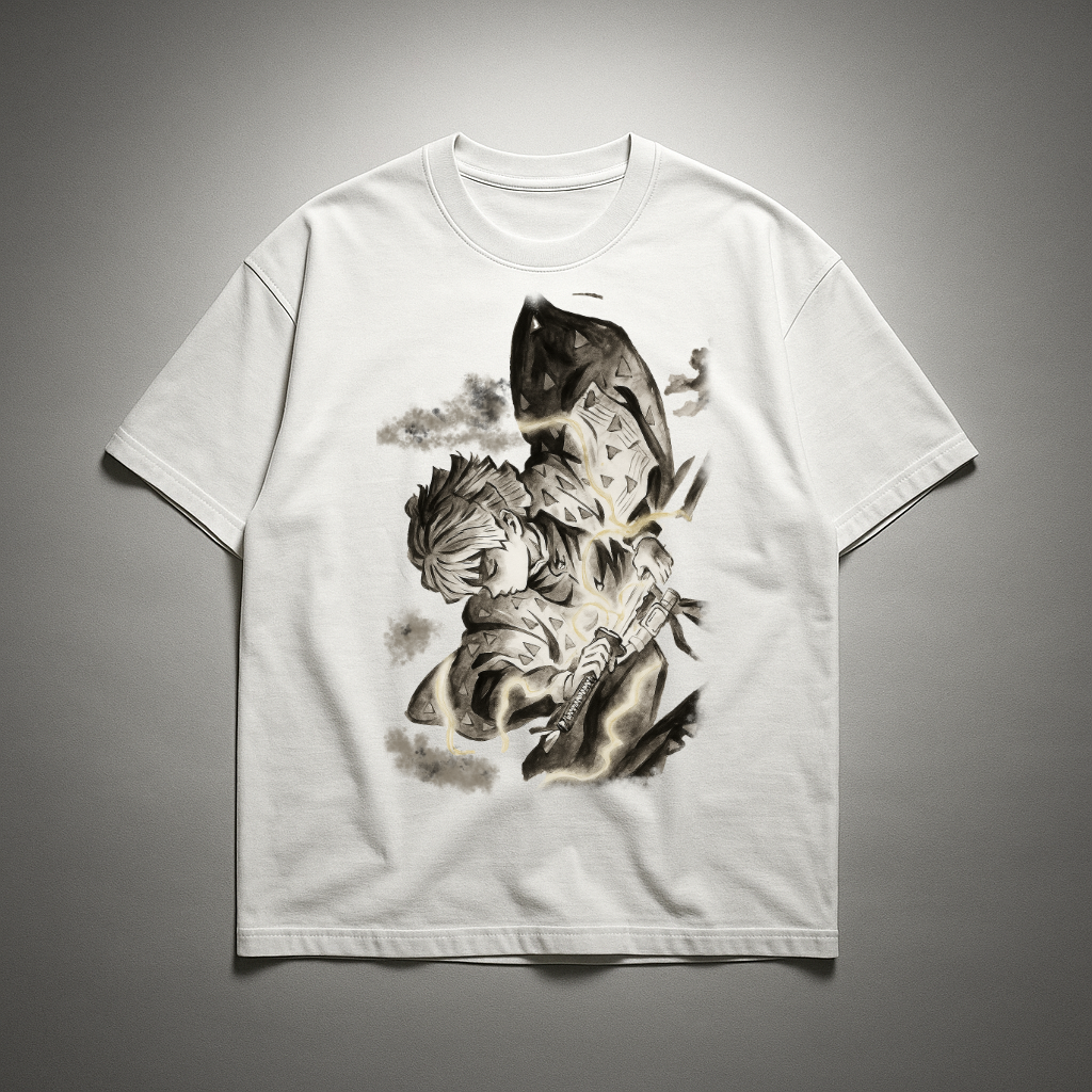 Zenitsu Vintage V1 Oversized T-shirt | Demon Slayer