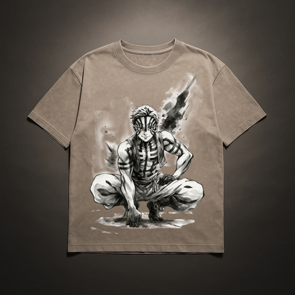 Akaza Vintage V1 Washed Tee | Demon Slayer