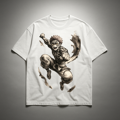 Akaza Vintage V2 Oversized T-shirt | Demon Slayer
