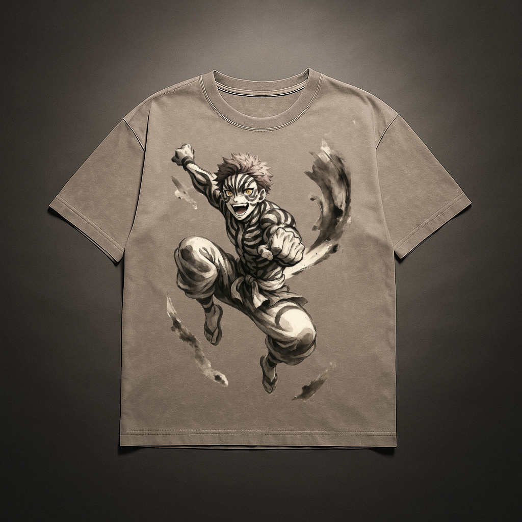 Akaza Vintage V2 Washed Tee | Demon Slayer