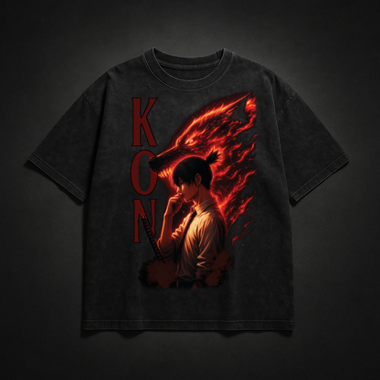 Aki V1 Washed Tee | Chainsaw Man