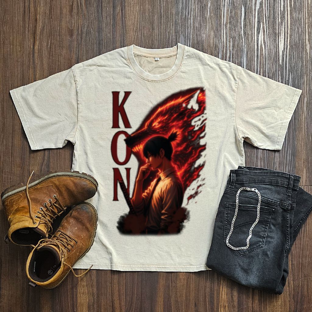 Aki V1 Washed Tee | Chainsaw Man