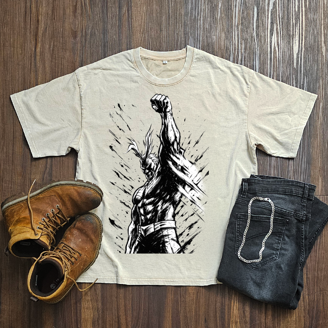 All Might V6 Washed Tee | MHA