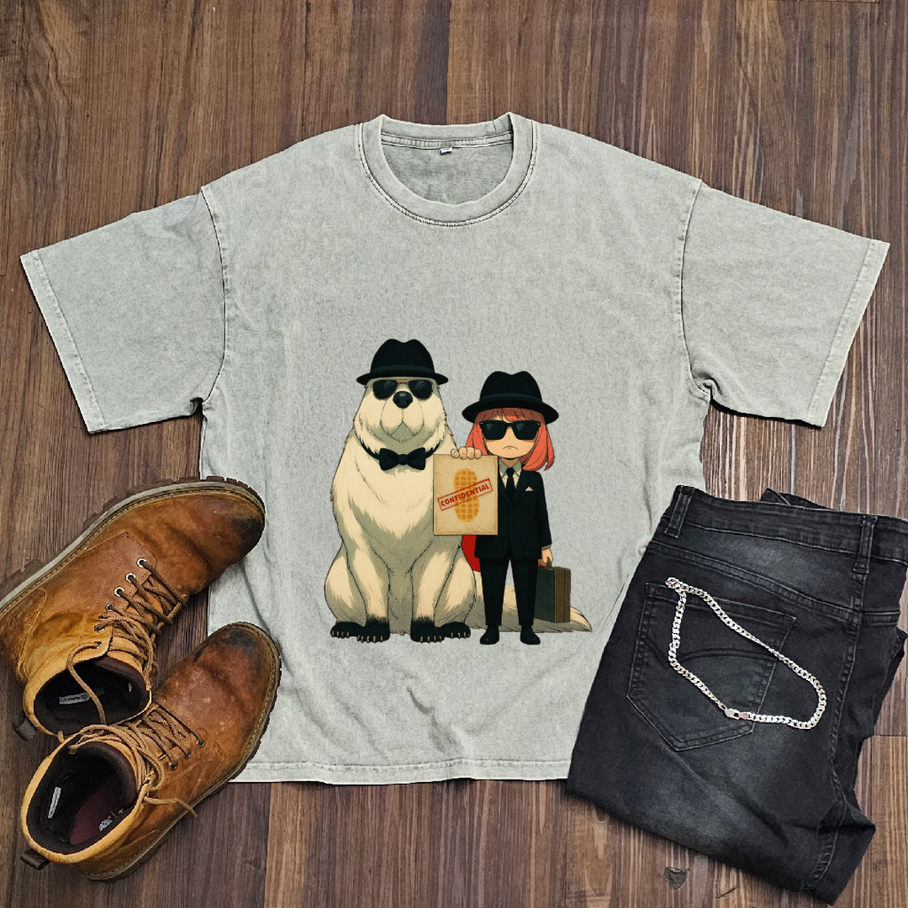 Anya and Bond Washed Tee | Spy X Family