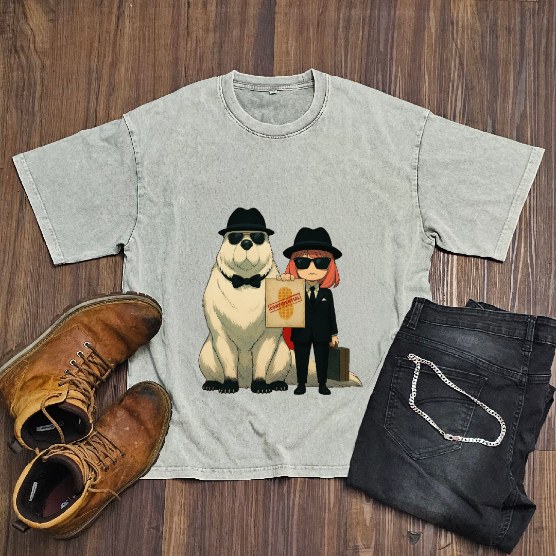 Anya and Bond Washed Tee | Spy X Family