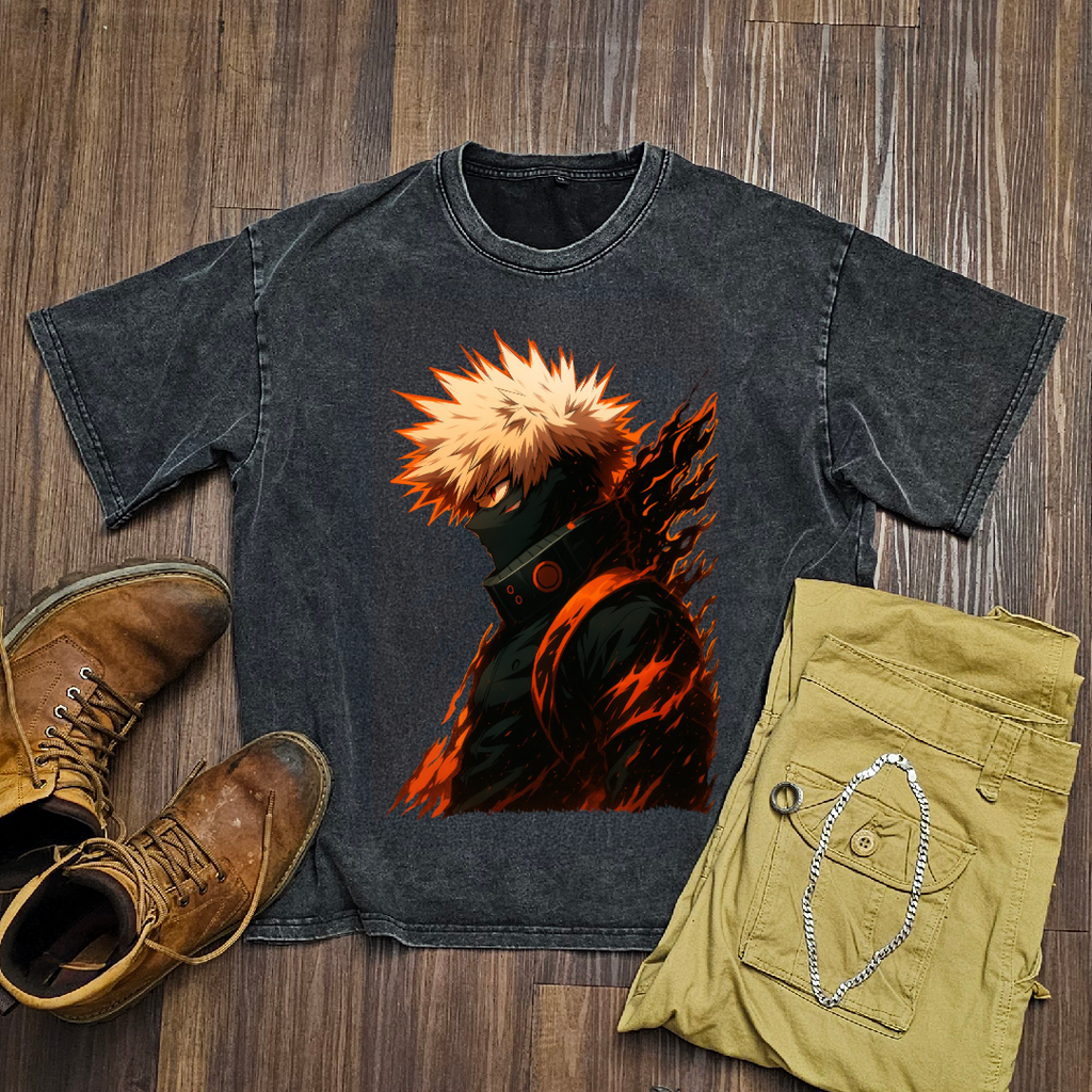 Bakugo V1 Washed Tee | MHA