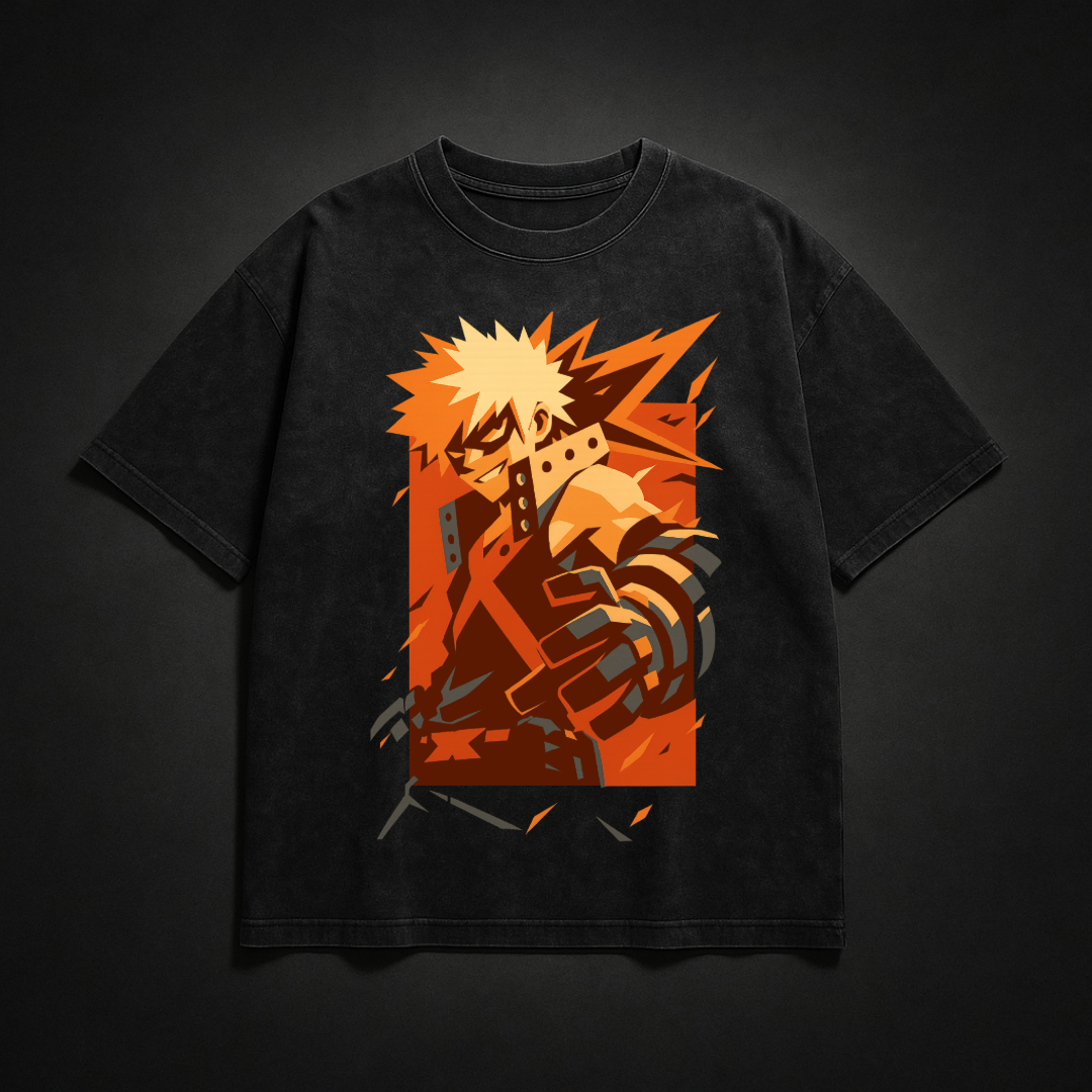 Bakugo V2 Washed Tee | MHA