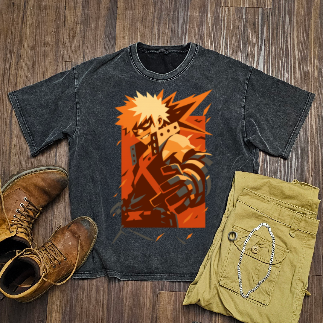 Bakugo V2 Washed Tee | MHA