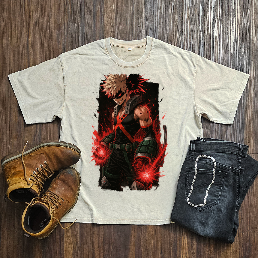 Bakugo V3 Washed Tee | MHA