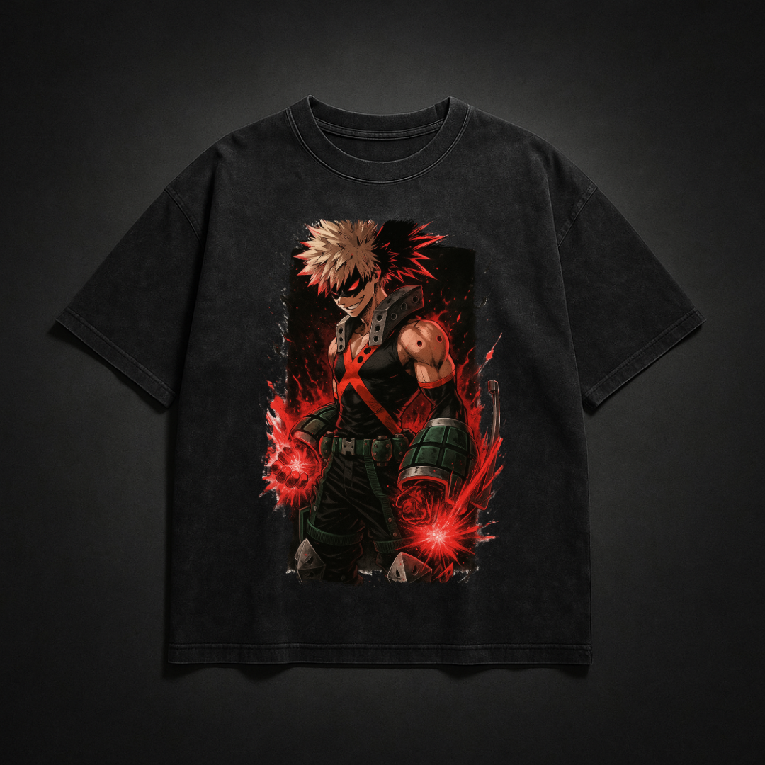 Bakugo V3 Washed Tee | MHA