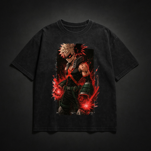 Bakugo V3 Washed Tee | MHA