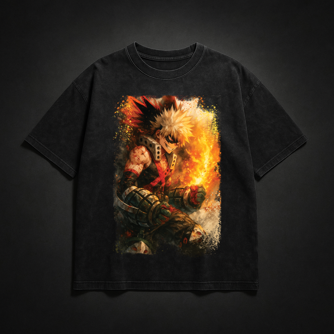 Bakugo V4 Washed Tee | MHA
