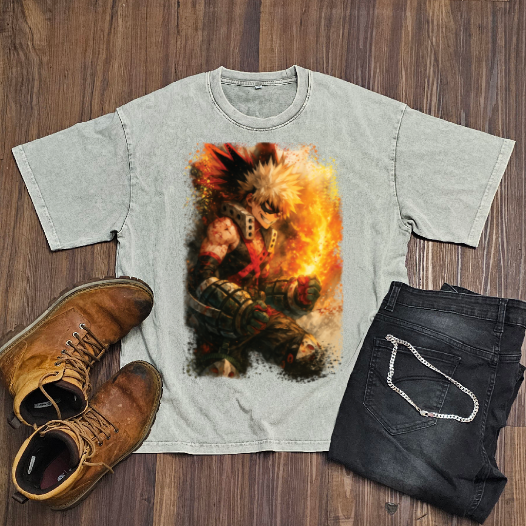 Bakugo V4 Washed Tee | MHA