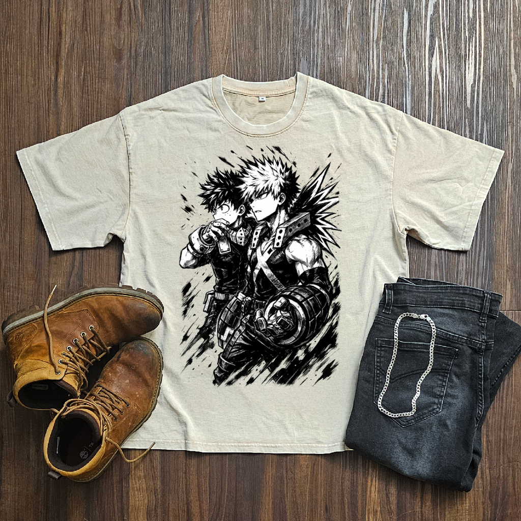 Deku & Bakugo V1 Washed Tee | MHA