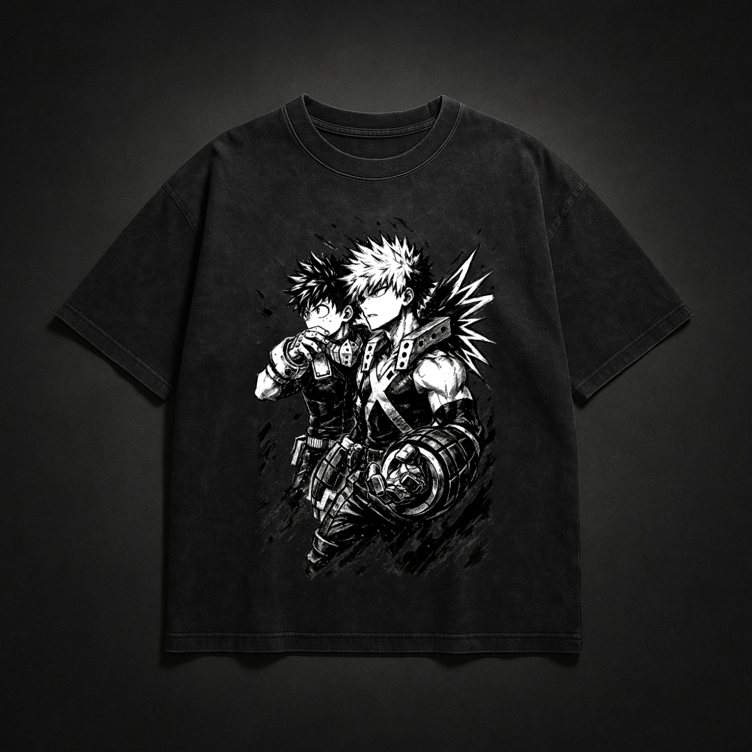 Deku & Bakugo V1 Washed Tee | MHA