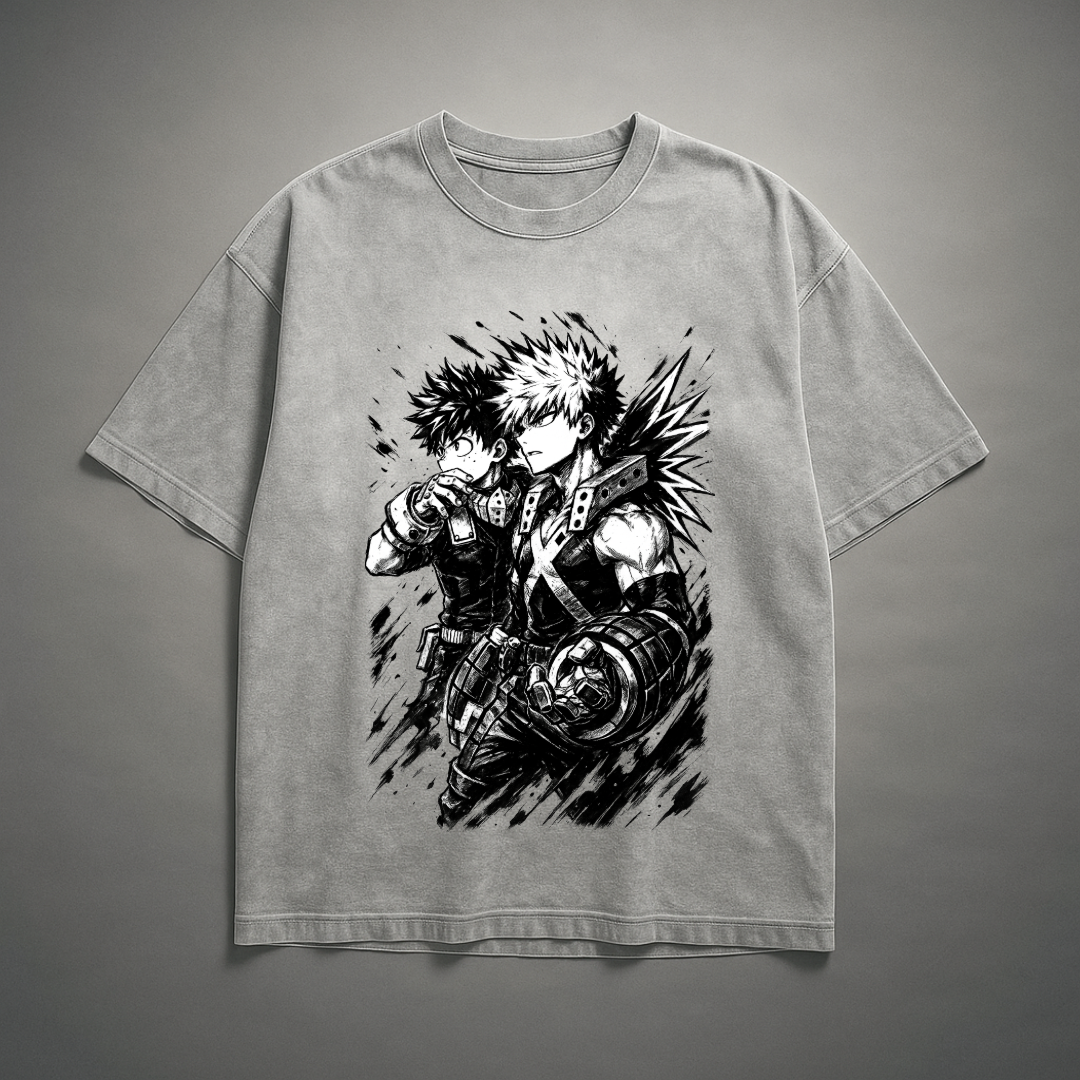 Deku & Bakugo V1 Washed Tee | MHA