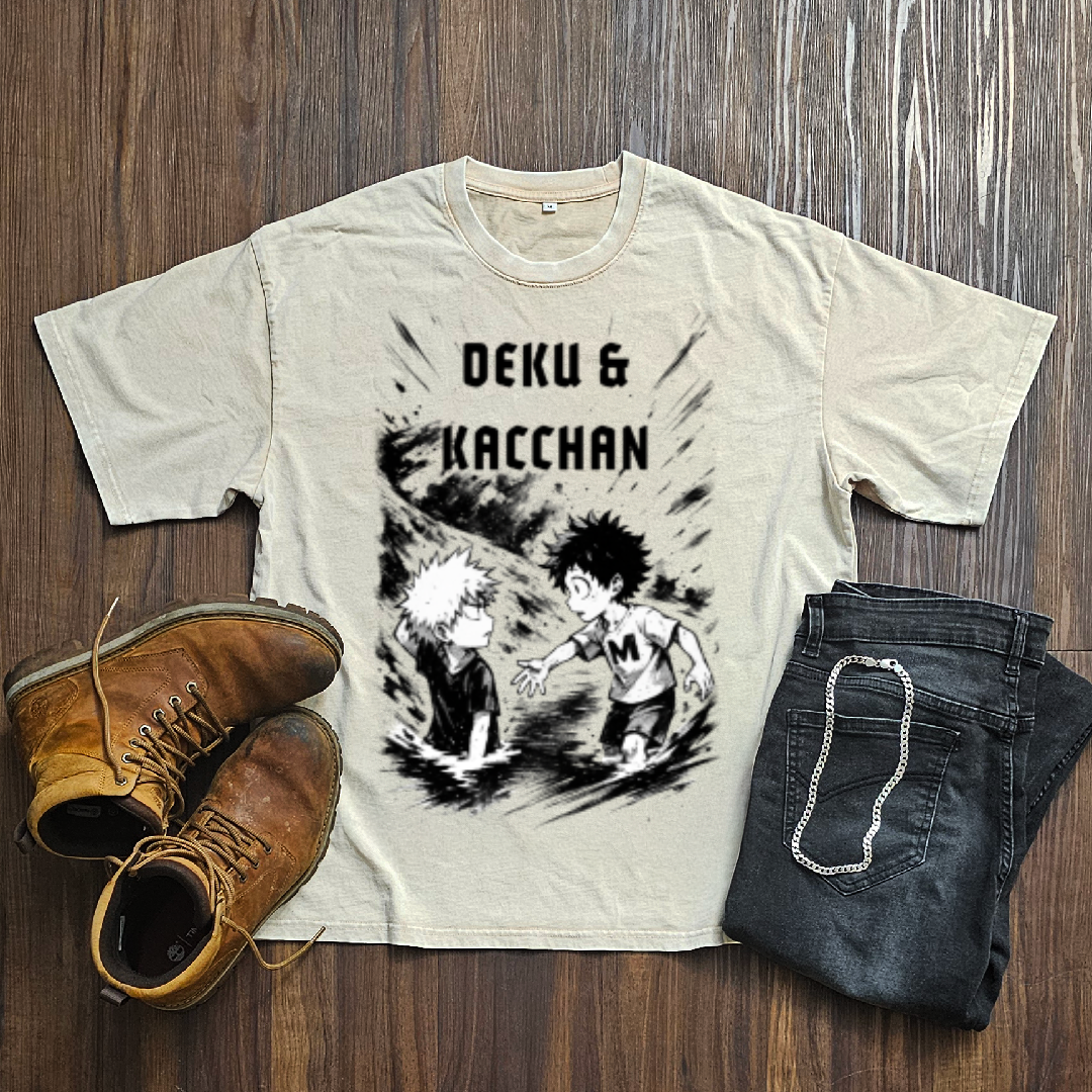 Deku & Bakugo V2 Washed Tee | MHA