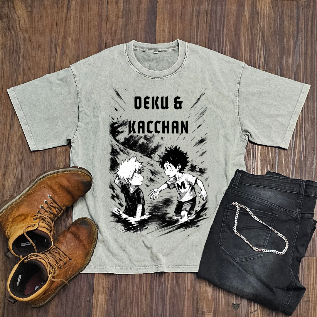 Deku & Bakugo V2 Washed Tee | MHA