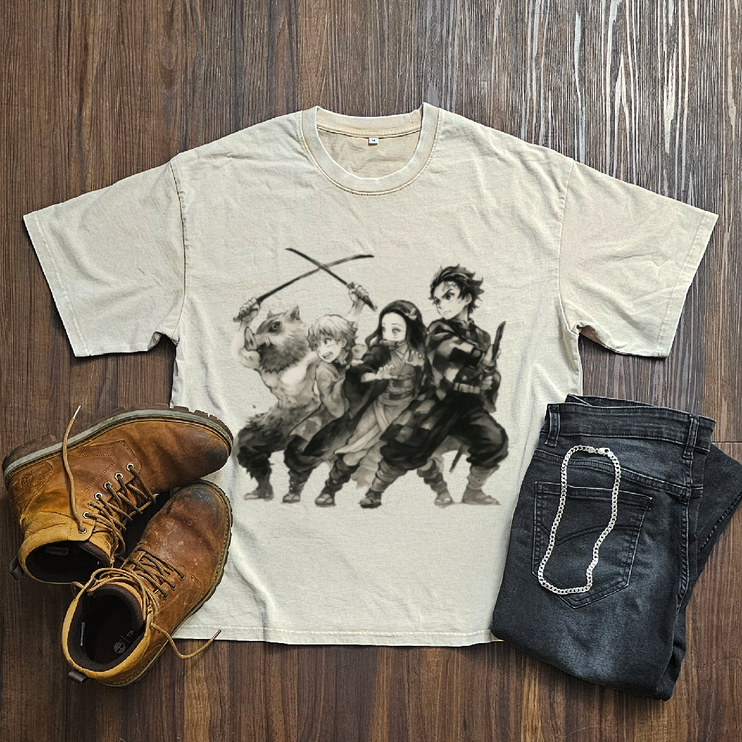 Demon Slayer Crew V1 Washed Tee
