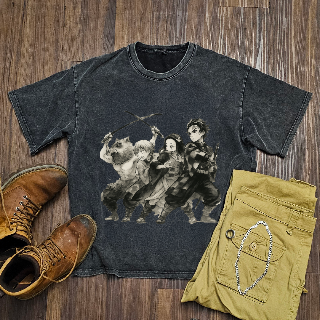Demon Slayer Crew V1 Washed Tee