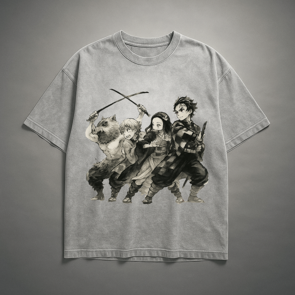 Demon Slayer Crew V1 Washed Tee