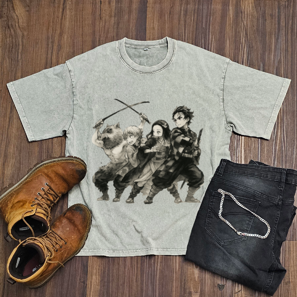 Demon Slayer Crew V1 Washed Tee