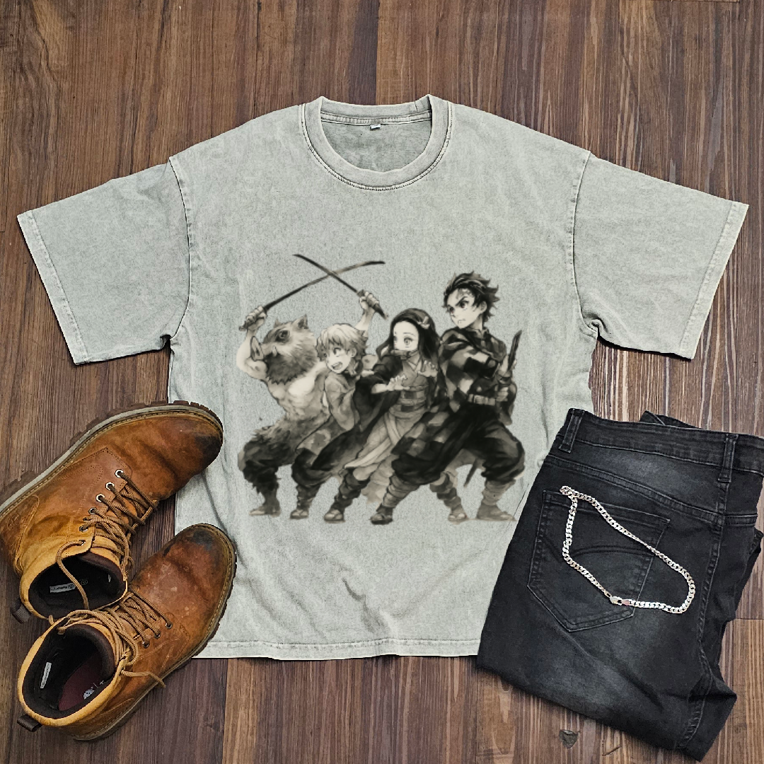 Demon Slayer Crew V1 Washed Tee