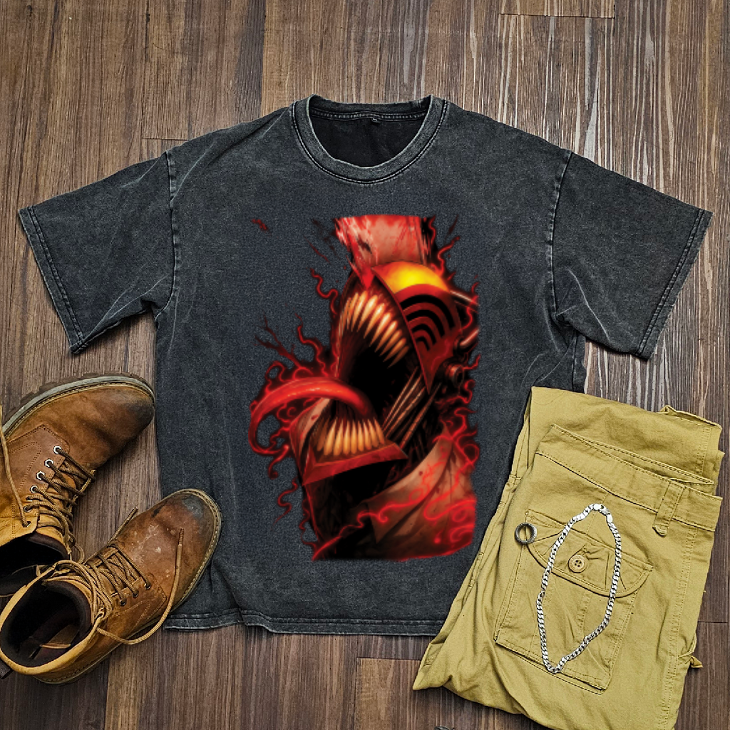 Denji V1 Washed Tee | Chainsaw Man