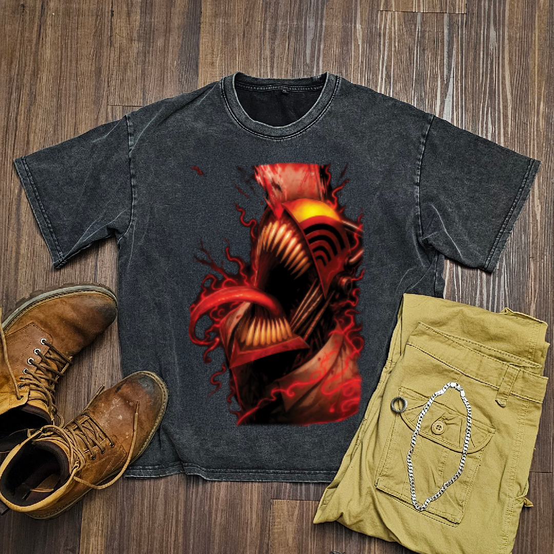 Denji V1 Washed Tee | Chainsaw Man