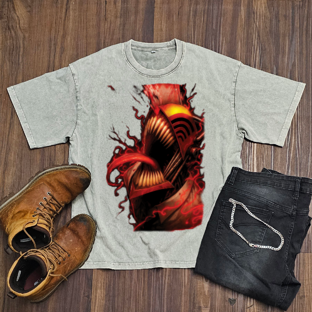 Denji V1 Washed Tee | Chainsaw Man