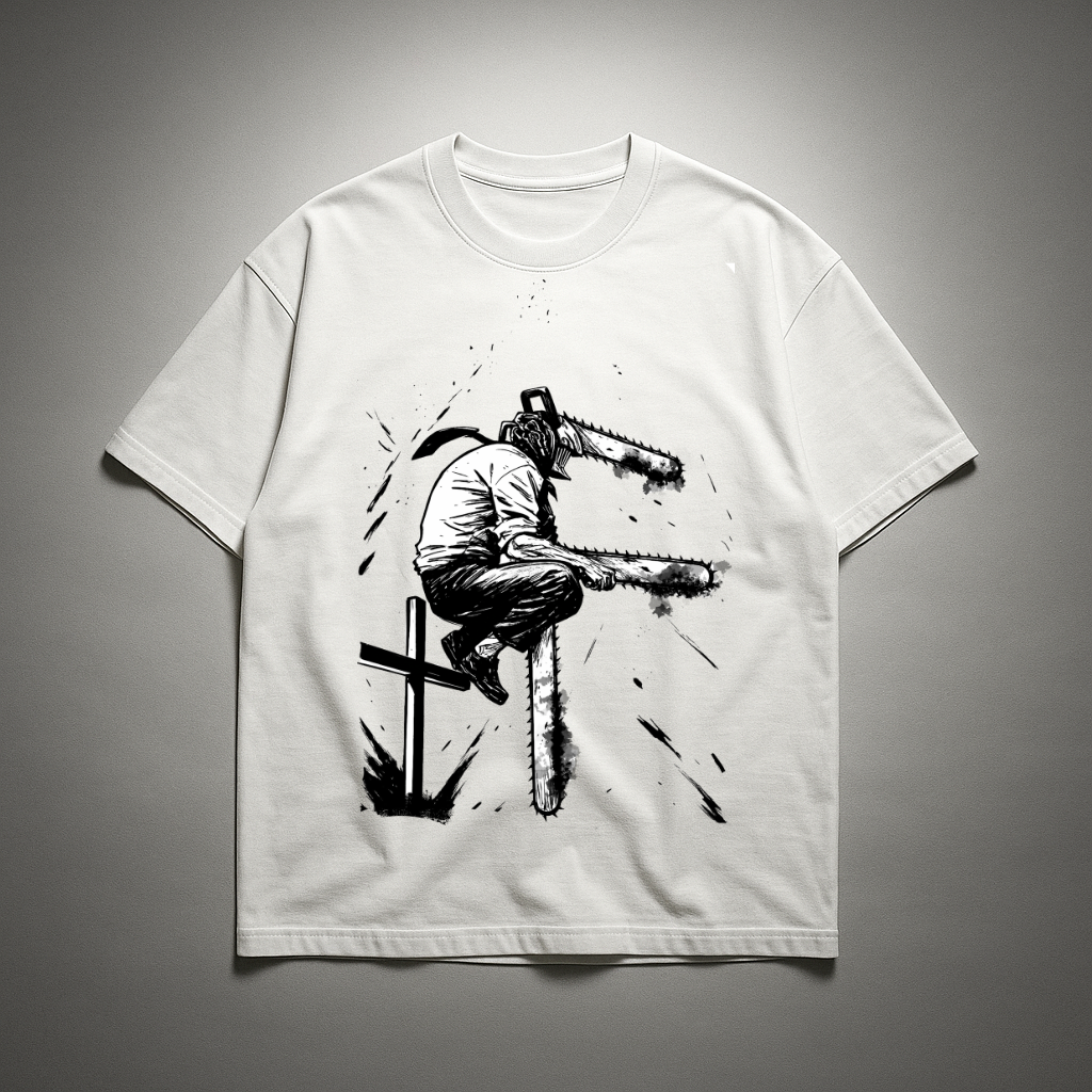 Denji V4 Oversized T-shirt | Chainsaw Man