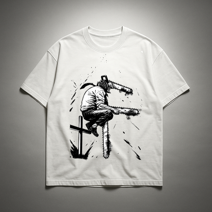 Denji V4 Oversized T-shirt | Chainsaw Man