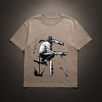 Denji V4 Washed Tee | Chainsaw Man