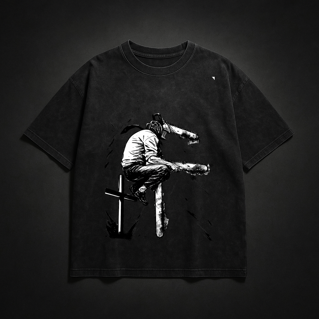 Denji V4 Washed Tee | Chainsaw Man