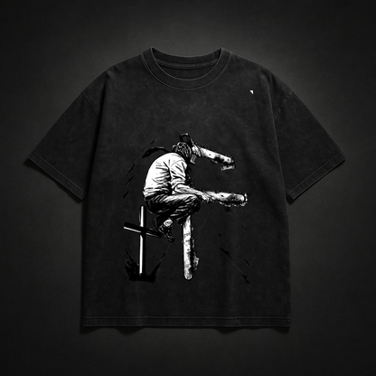 Denji V4 Washed Tee | Chainsaw Man