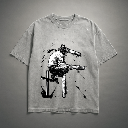 Denji V4 Washed Tee | Chainsaw Man