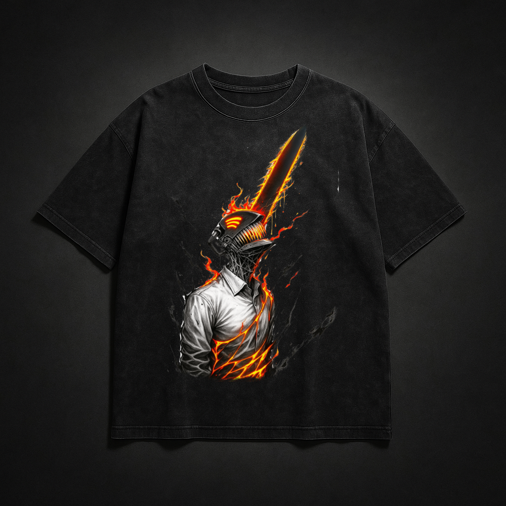 Denji V5 Washed Tee | Chainsaw Man