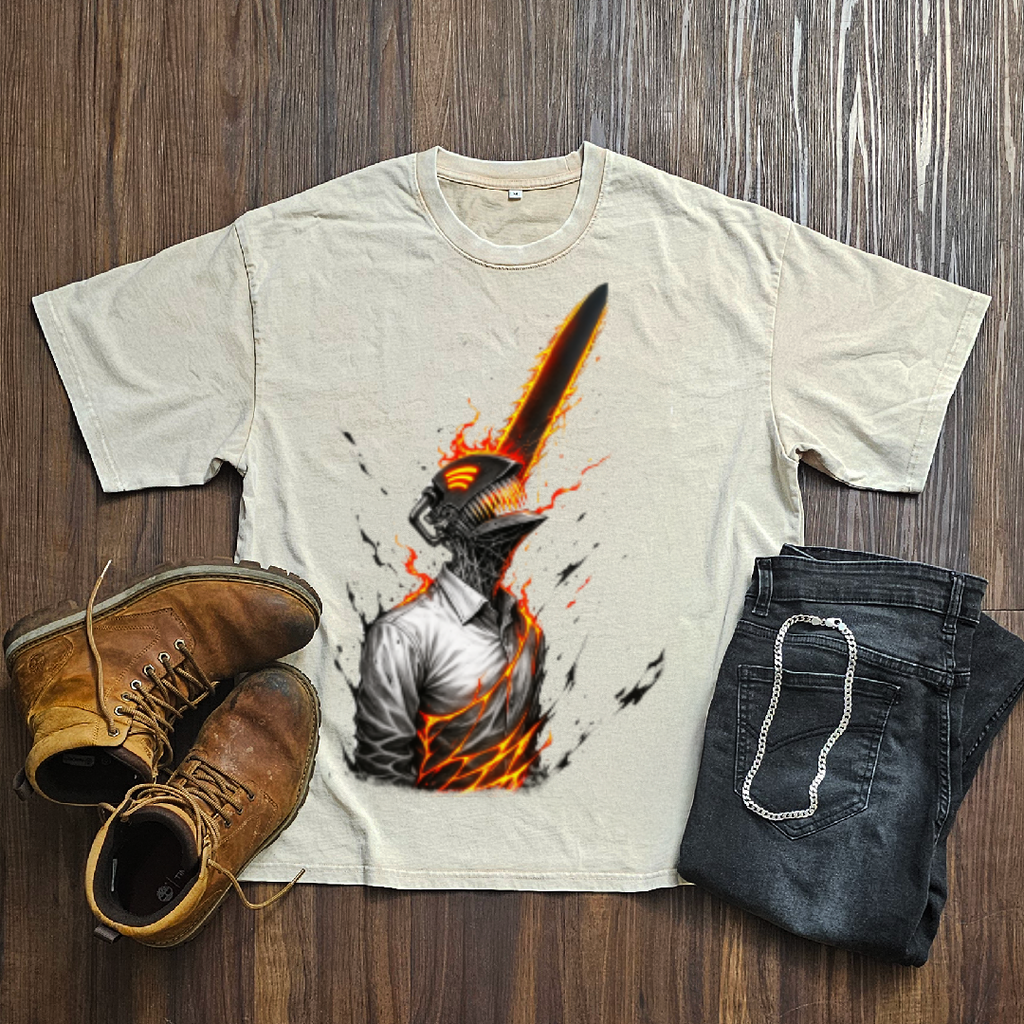 Denji V5 Washed Tee | Chainsaw Man