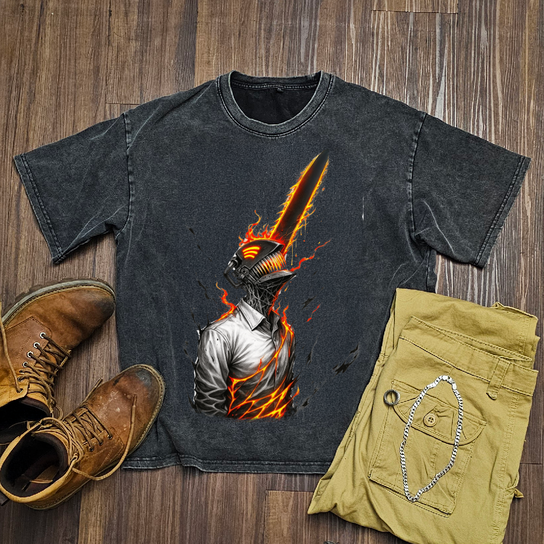 Denji V5 Washed Tee | Chainsaw Man