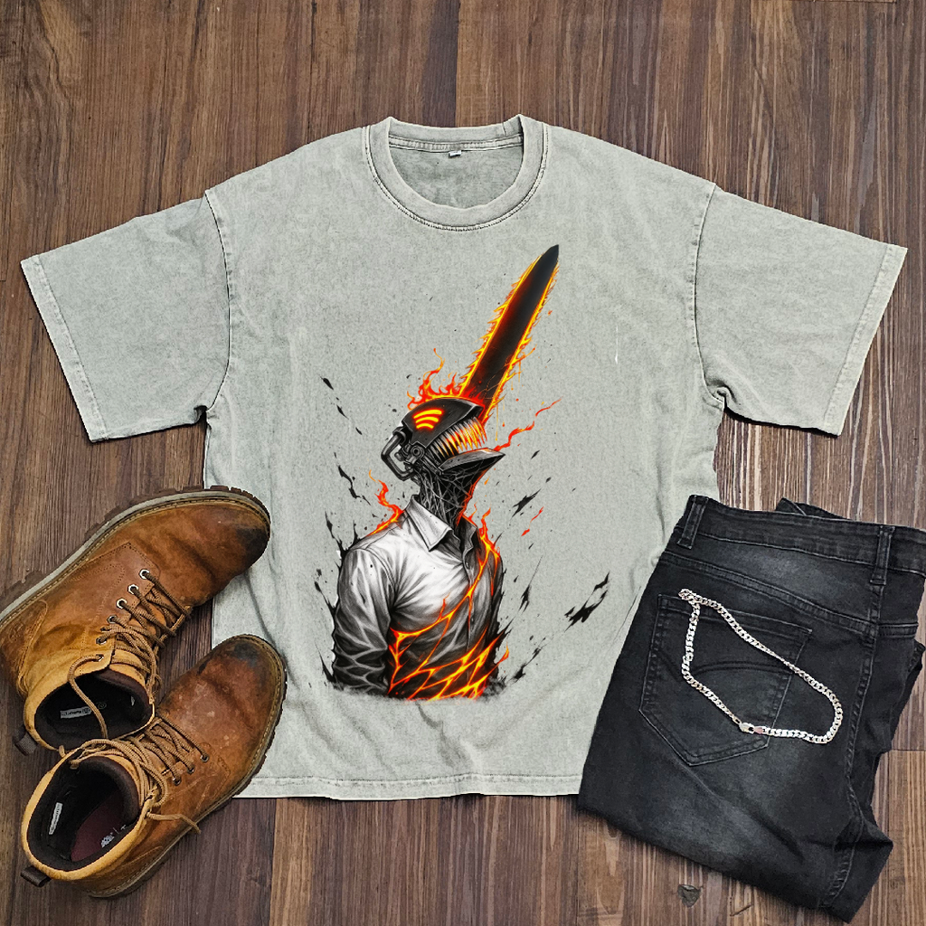 Denji V5 Washed Tee | Chainsaw Man