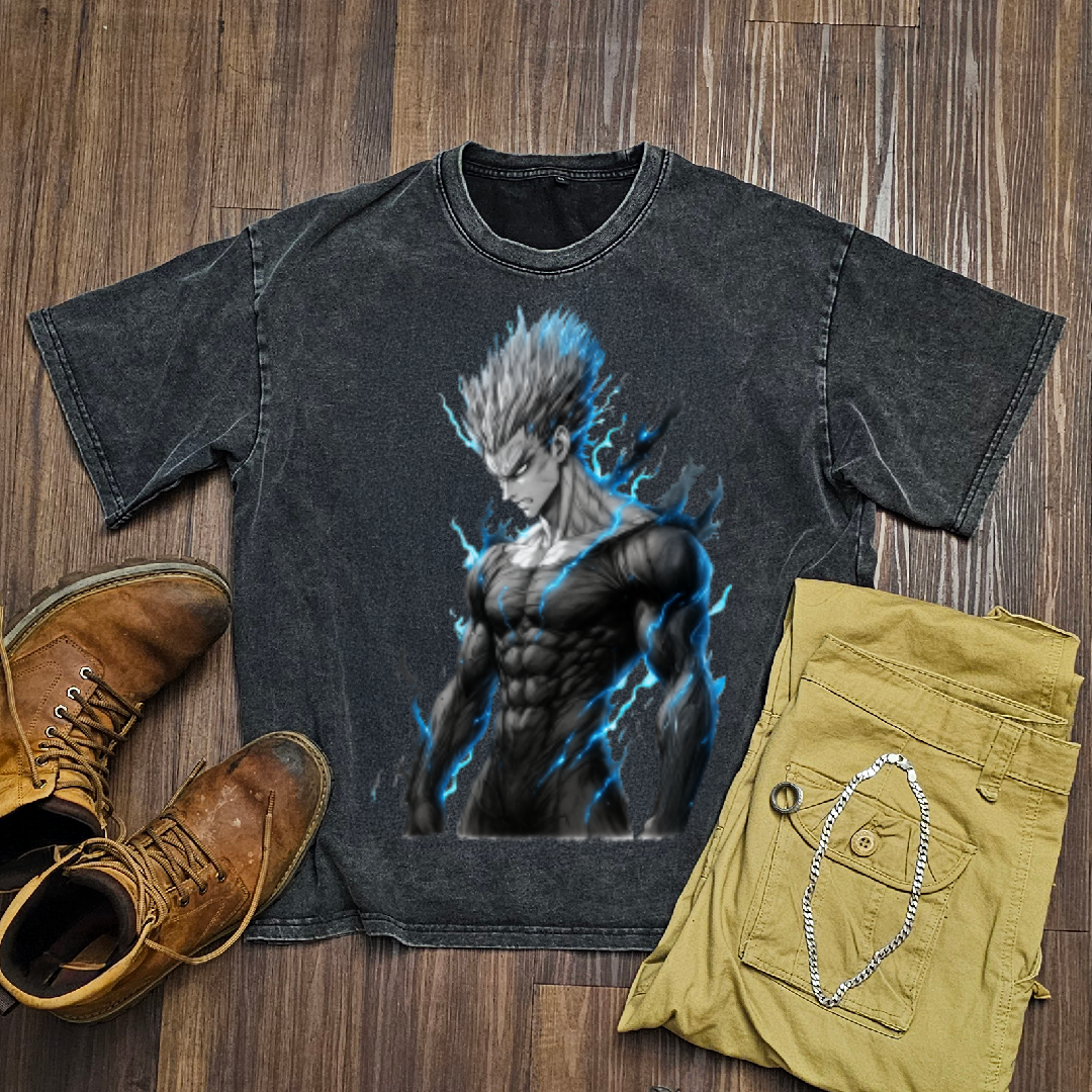 Garou V1 Washed Tee | One Punch Man