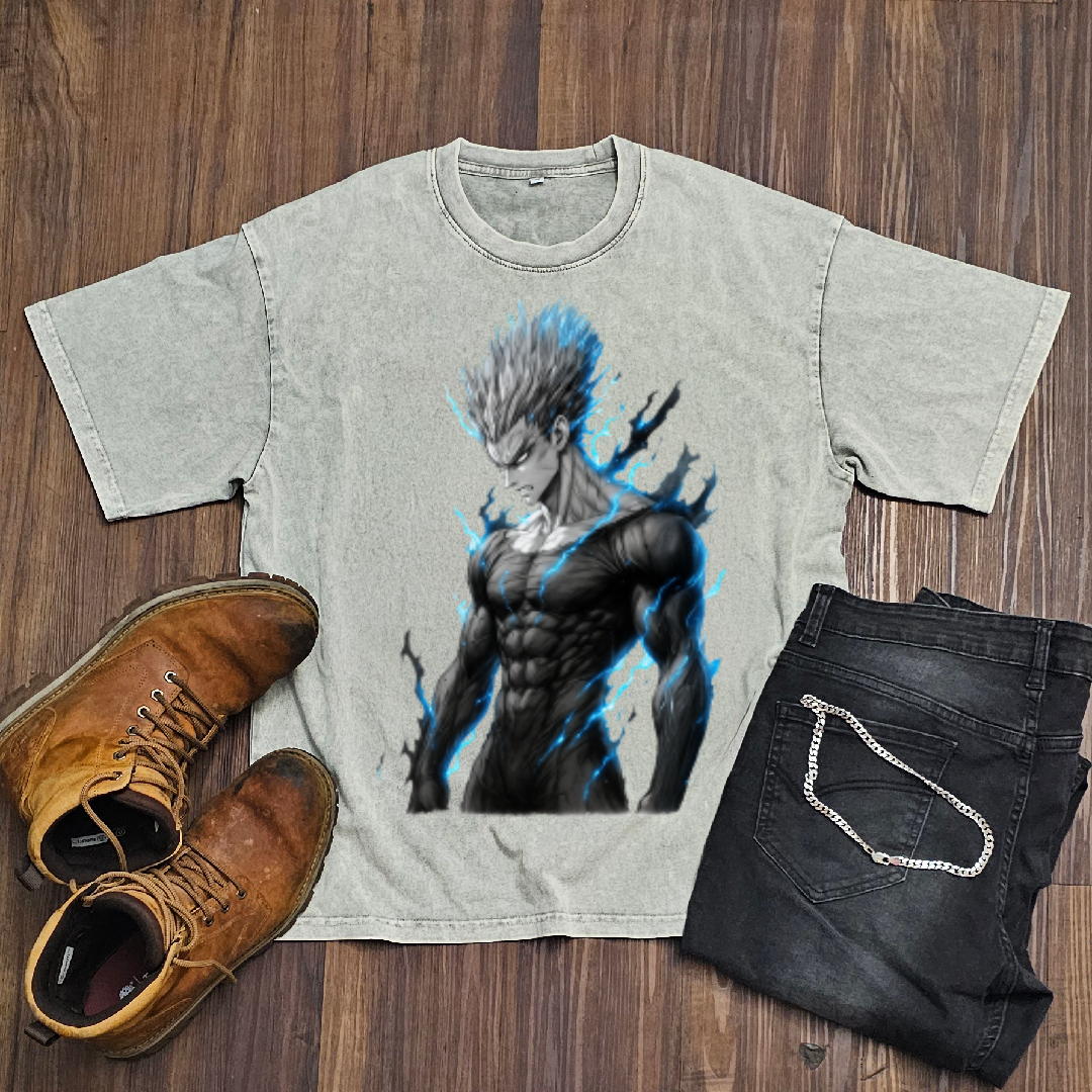 Garou V1 Washed Tee | One Punch Man