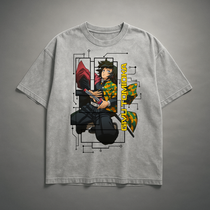 Giyu Digital Frame Washed Tee | Demon Slayer